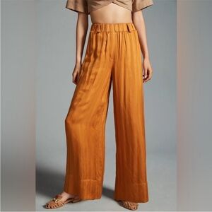 Anthropologie Eternal Wide-Leg Pants High Waist BROWN MOTIF Size S